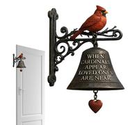 Niesel Cloche À Dîner Murale,Décoration de Jardin en Forme d'Oiseau Rouge | Carillon de Porte Style Ferme - pour Propriétaires Collectionneurs Ranch Cottage Maison Arrière-Cour Porche Entrées Clôture