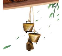 Niesel Cloches De Noël Campagnardes | Cloches Vintage Rustiques de Noël,Fournitures De Fête pour Chambre Salon Extérieur Écoles Églises Bureaux Boutiques - Décoration De Restaurant Et