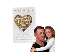 Niesel Coeur étreinte de poche,Coeur de poche, Mignon étreinte de poche avec carte, Décoration spéciale étreinte Poche mignonne Encourage, ornement créatif pour elle Relation longue