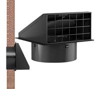 Niesel Couverture de prise d'air sèche | couverture de 10 cm avec grille amovible - rabat anti-retour rembourré, bouclier en acier inoxydable pour grenier