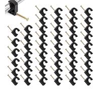 Niesel Crochet En J À Demi-Colle 1,27 Cm, 50 Pièces Collier Serre-Tube avec Pointes, Outillage Bricolage pour Jardin Piscine Terrasse Mur Allée Sol Extérieur Sports