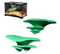 Niesel Décorations d'aquarium de reptiles, champignons adhésifs 3D | Grenouille artificielle - Pour geckos, lézards, serpents, dragons barbu, crabes d'animaux domestiques, crickets, araignées, élevage