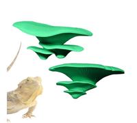 Niesel Décorations Pour Terrarium | Ornements Champignons 3D,2 Pièces Décorations Pour Reptiles Impression 3D Pour,Pour Lézards Geckos Grenouilles Caméléons Dragon Barbu Repos Et Exploration