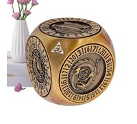 Niesel Dés pour jeux de rôle | Kit de 6 dés rotatifs en métal pour fêtes - Fournitures portables pour réunions | Divertissement domestique compétitif et familial