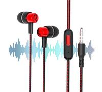 Niesel Écouteurs filaires pour téléphone - Écouteurs intra-auriculaires filaires résistants à la transpiration pour la marche, le cyclisme, le jogging, les avions, les voyages