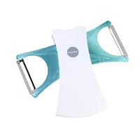 Niesel Éplucheurs de pommes de terre | Éplucheur de légumes en acier inoxydable double pointe | Outil râpe avec axe rotatif et manche antidérapant ergonomique | Pour préparer des salades, manger