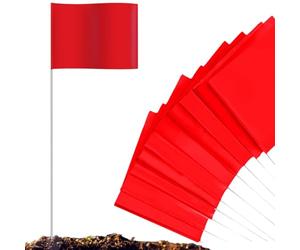 Niesel Fanions de signalisation d'extérieur - 100 unités de fanions fluorescents pour topographie | drapeaux pour événements limites, construction, entraînement canin, irrigation, jardinage