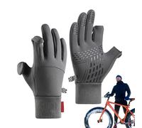 Niesel Gants d'hiver pour femme, gants d'hiver pour homme, gants coupe-vent avec 2 doigts coupés, équipement de pêche sur glace, gants chauds d'hiver pour activités de plein air
