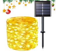 Niesel Guirlande lumineuse solaire LED pour extérieur | Éclairage d'ambiance imperméable pour terrasse, clôture, jardin, mariage, arbre, Halloween, porche, fête