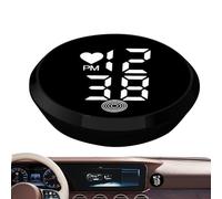 Niesel Horloge adhésive pour tableau de bord de voiture | Horloge numérique adhésive d'intérieur Petit écran LED pour moto, ventilation camion