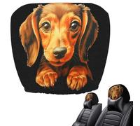 Niesel Housses d'appui-tête de voiture | Protège-appuie-tête de siège pour chien avec motif chien | Équipement intérieur décoratif pour trajets trajets et voyages en voiture - Protection confort