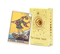 Niesel Jeu de Tarot Traditionnel - Jeu Portable avec 78 Cartes - Cartes De Tarot pour L Apprentissage | pour Noël Journal De Divination Voyage Débutants Tirages Apprentissage Et Rassemblement