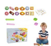 Niesel Jeu d'Enfilage - Jeu de Motricité Fine | Set d'Enfilage Fruits et Légumes Éducatif pour Maison École Maternelle Voyage Garçons Filles,pour Garçons Filles Maison École Voyage