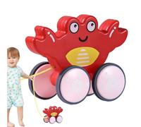 Niesel Jouets à glisser pour 1 an,Jouet à glisser - Jouets amusants avec lanière, jouet push pull - Roues dans, pneu silencieux de, jouet interactif