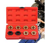 Niesel Kit de réparation de fils métriques, ensemble de chasseurs de threads | Kit de restauration de fil de 8 pièces | Hex Tap Die Repair Tool Rethreading Accessoires de Tapping