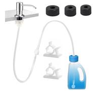 Niesel Kit distributeur savon | complet tuyau flexible robinet sous évier, tube kit distributeur savon anti-déformation pour évier avec tuyau 120 cm et valve de non-retour