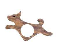Niesel Lecteur de pouce en bois de noyer, support de page de livre de pouce - Support de livre avec ouvre-page pour lecture du pouce en forme de chien | Porte-page portable avec