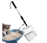 Niesel Litière pour chat Sifter Scoop avec poignée longue, longue poignée - Pelle extensible pour tamiser les excréments - Passage facile de la pelle profonde - Grande pelle pour animaux de compagnie