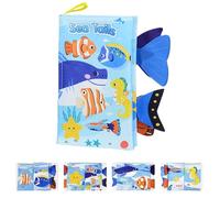 Niesel Livre froissé pour enfants, Livre souple pour enfants - Livre pour enfants avec queues colorées Livre en tissu froissé | Livres interactifs uniques pour enfants, jouets pour la première