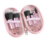 Niesel Lot de pinceaux de maquillage de voyage - Poignées ergonomiques antidérapantes - Petits outils de beauté professionnels pour femmes et artistes