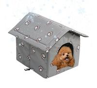 Niesel Maison d'extérieur pour chat | Abri isotherme pour chat sauvage, abri chaud avec porte, lit pour chat par temps froid, niche pour chats errants et extérieurs