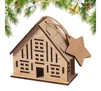 Niesel Maisons de Noël | Maisons de Village de Noël éclairées en Bois | Bâtiment à Collection de Bureau pour Une fenêtre Appartement Appartement Affair