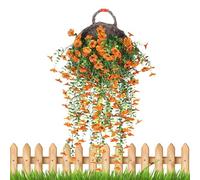 Niesel Morning Glory Fleurs artificielles | Fausse gloire du matin, plantes réalistes pour cour, patio, printemps, balcon, mur, porche, porte d'automne, tonnelle