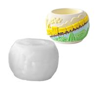 Niesel Moule de plantation 3D en relief - Porte-stylo en plâtre - Moule en silicone avec démontage facile pour plâtre époxy - Pour adultes, étudiants, enseignants d'art - Organisateur d'ateliers