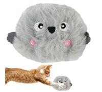 Niesel Peluche pour chat, Peluche pour chien, Peluche à mâcher douce et confortable, Emballage de parfum de chat intégré de jouet en peluche de bande dessinée pour un plaisir encore