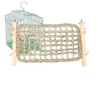 Niesel Perchoirs Pour Cage Avec Échelle - Parcours D'Escalade En Bois À Ronger - Perchoir Naturel Pour Conures, Inséparables, Canaris Et Pinsons - Accessoire Jeu Et Entraînement Volière