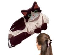 Niesel Pinces à griffes pour cheveux épais et volumineux, forme mignonne de chat avec design adorable, fermoirs portables et compacts pour femmes de forme animale | pour voyage, travail, maison