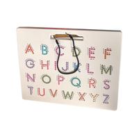 Niesel Planche de lecture de lettres magnétiques, activités d'apprentissage préscolaire recto-verso | Planche d'apprentissage pour les tout-petits avec stimulation sensorielle pour la maison, la