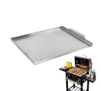 Niesel Plateau de cuisson pour grille extérieure | grille de camping en acier inoxydable de remplacement, accessoire d'extérieur avec vidange liquide pour jardin, déjeuners en famille pique-nique