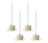 Niesel Porte-Rubans Organisateur Rack - 4 Pièces Support pour Bobines Transparent en Acrylique Gain de Place - Support Stockage Bobines Rubans Adhésifs Crochet,Pour Boutique Fleuriste Artisanat