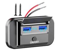 Niesel Prise USB pour Camping-Car, Prise USB pour Camping-Car 12 V, Support Mural | QC3.0 Chargeur Rapide USB pour Ports DC 12-24 V,Panneau de Prise de Chargeur Rapide 66W, pour Camping-Car, Bateau,