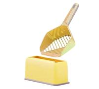 Niesel Ramasse-crottes pour chats avec support | Pelle profonde avec manche long et support | Tamiseur portable large pour maison, chambre, salle de bain, balcon