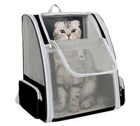 Niesel Sac à dos pour vecteurs de chat, sac à dos pour chat | Transporteur de sac à dos pour chien | Avec coussin luxuriant amovible et inférieure non slip pour chiots chatons