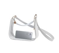 Niesel Sac transparent souple transparent pour femme, sac fourre-tout avec design polyvalent pour travail, université, voyage, événements, fête, plage, blanc, Consulte la descripción