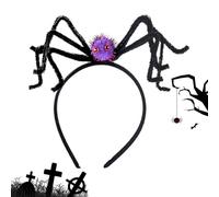 Niesel Serre-Tête Halloween - Bandeau Capillaire Araignée Effrayante Noire en Peluche | Accessoire de Déguisement pour Fêtes Cosplay Danse Femmes Activités Amusantes