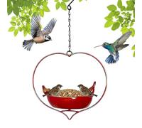 Niesel Station de Nourrissage pour Oiseaux | Décoration Cœur en Fonte Antirouille | pour Balcon, Jardin, terrasse, Observation des Oiseaux | Station d'alimentation pour Jardin et aviario