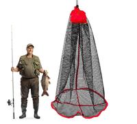 Niesel Stylo d'appât pliable en maille, panier à poissons capturés, filet flottant pliable pour kayak, Cage pour leurres de pêche, support de pêche pliable pour grand-père, père ,