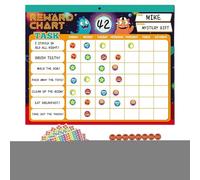 Niesel Tableau des Tâches Ménagères | Suivi Comportement Apprentissage Pot,Système Réutilisable Gestion Tâches Avec Autocollants,Routine Quotidienne Maternelle Maison École