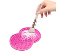 Niesel Tampon nettoyant pour pinceaux de maquillage, tapis nettoyant pour pinceaux de maquillage - Épurateur d'outil de lavage en silicone,Outil de lavage portable avec ventouse pour le nettoyage des
