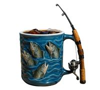 Niesel Tasse pour café - Réutilisable réaliste | Tasse à eau sur le thème de la pêche, pour chocolat, thé, vin, bière, maison, camping, dortoir, hôtel, appartement, fête, réunion de famille, toutes