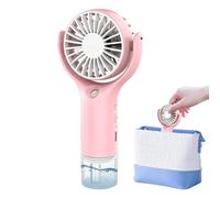Niesel Ventilateur portatif avec nébulisation, nébuliseur refroidissant rechargeable USB avec 3 vitesses | Rafraîchissant personnel, pour l'extérieur, bureau, patio, plage, voyage, camping, jardin