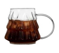 Niesel Verres À Boire De Noël Mug À Boisson Transparent Thermorésistant | Mugs en Verre Sapin de Noël Pour Cuisine, Lait, Boisson, Latte, Café, Cocktail, Vin, Whisky, Thé, Jus, Cacao, Chocolat