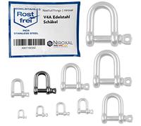 NietFullThings Manille INOX Droite 10 mm, Lot de 2 - Fixation et Suspension - Attache pour Corde et chaîne, Bricolage, Jardin