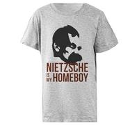 Nietzsche is My Homeboy T-Shirt Enfant Gris en Coton Basique Basic Cotton Grey Children's T-Shirt