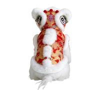 Nieuwjaar Leeuwendans Hond Kostuum - Maten S/M/L/XL Polyester Huisdier Outfit Voor Kleine & Middelgrote Honden Zoals Poedels, Schnauzers & Bichons. Chinees Lentefestival & Winter Warme Kleding.