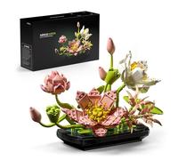 Nifeliz Botanicals Fleurs Lotus Set De Construction pour Adultes, Bouquet De Fleurs Artificielles Convient pour La Décoration du Bureau à Domicile, Dekoration & Geschenk (506 Pièces, NF10334)